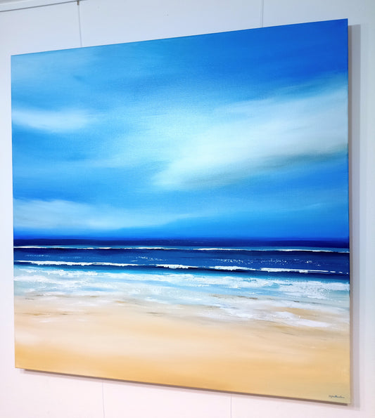 Large Seascape Beach Canvas - SOLD