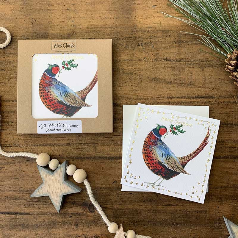 Pheasant Little Boxed Foiled Cards