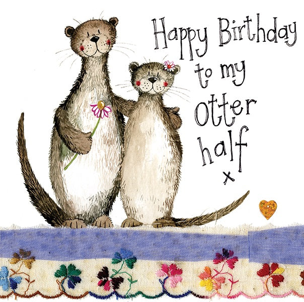 Otter Birthday Greeting Card