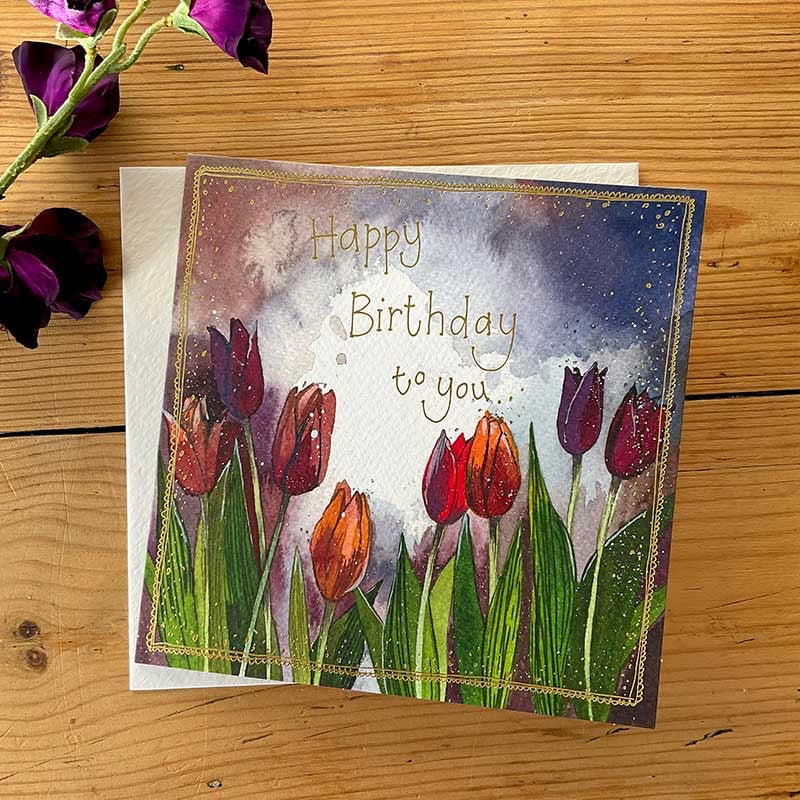 Tulips Birthday Card