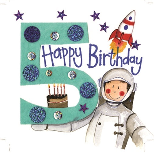 5 Boy Birthday Greeting Card