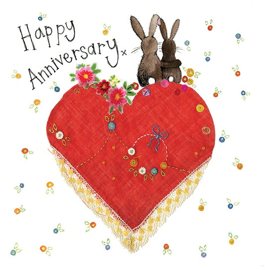 Wedding Anniversary Bunnies Greeting Card