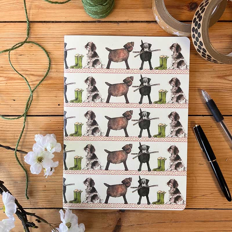 Country Dogs Large Soft Notebook