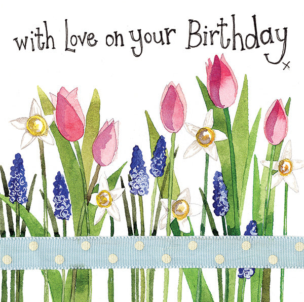 Spring Flowers Birthday Card