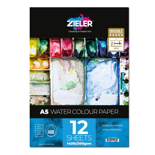 A5 Watercolour Pad Zieler 300gsm