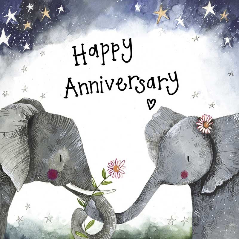 Anniversary Elephants Greeting Card