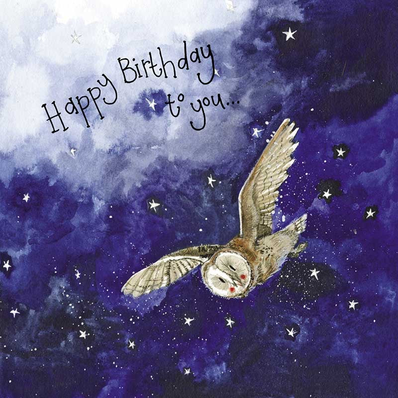 Birthday Owl Greeting Card