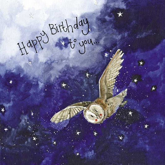 Birthday Owl Greeting Card