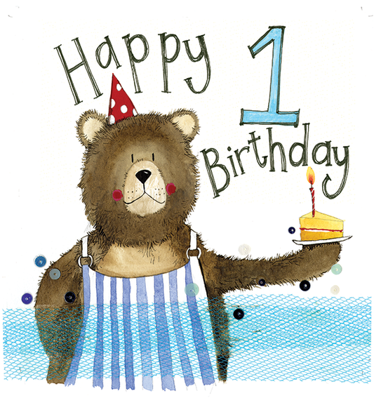 1st Birthday Boy Greeting Card