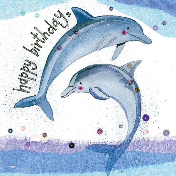 Dolphin Sparkle Birthday Card