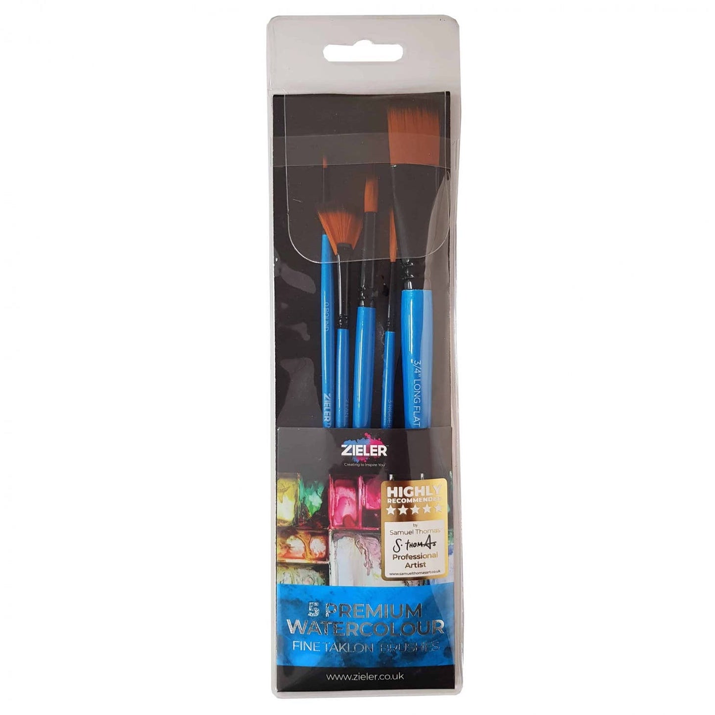 Premium Watercolour Brush Wallet (Set of 5) - by Zieler