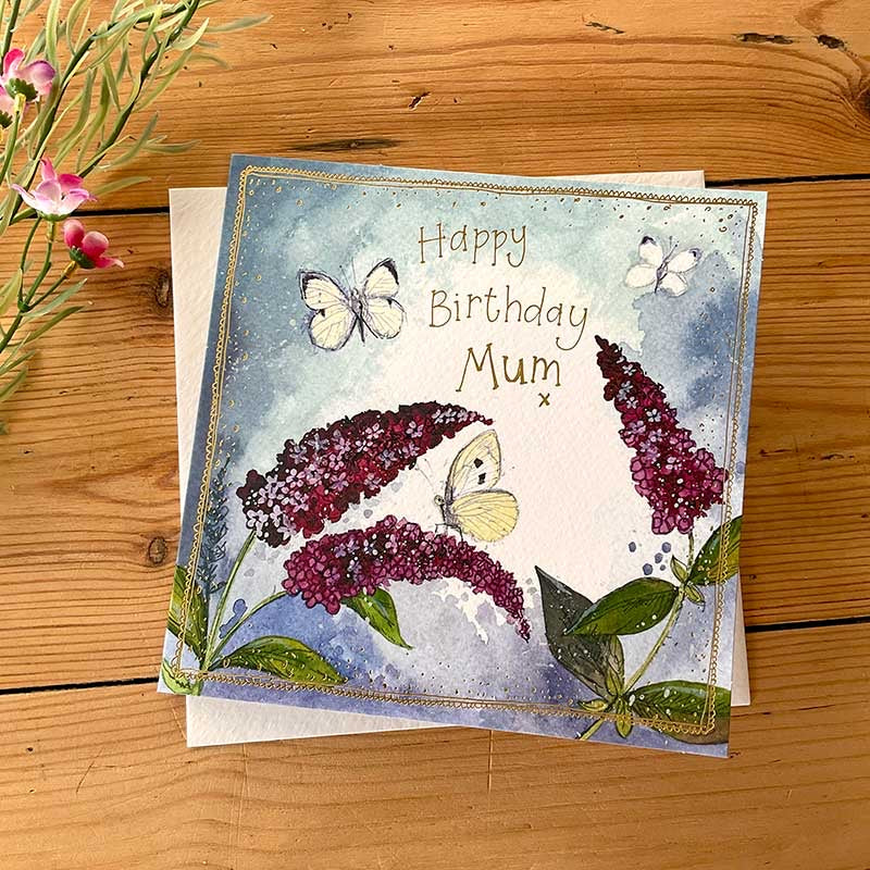 Happy Birthday Mum Butterflies Card