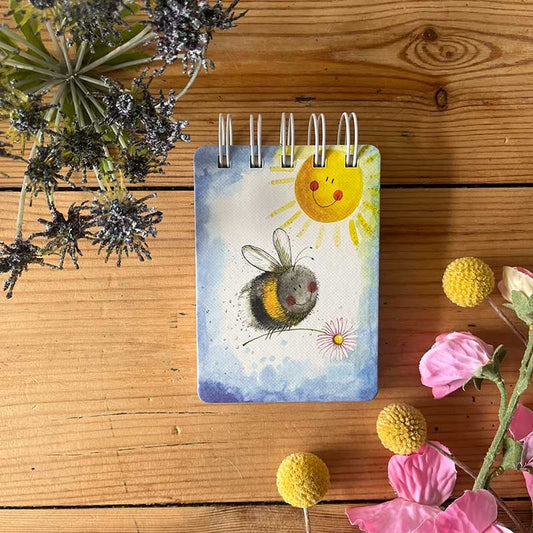 Sunshine Bee Small Spiral Bound Notepad