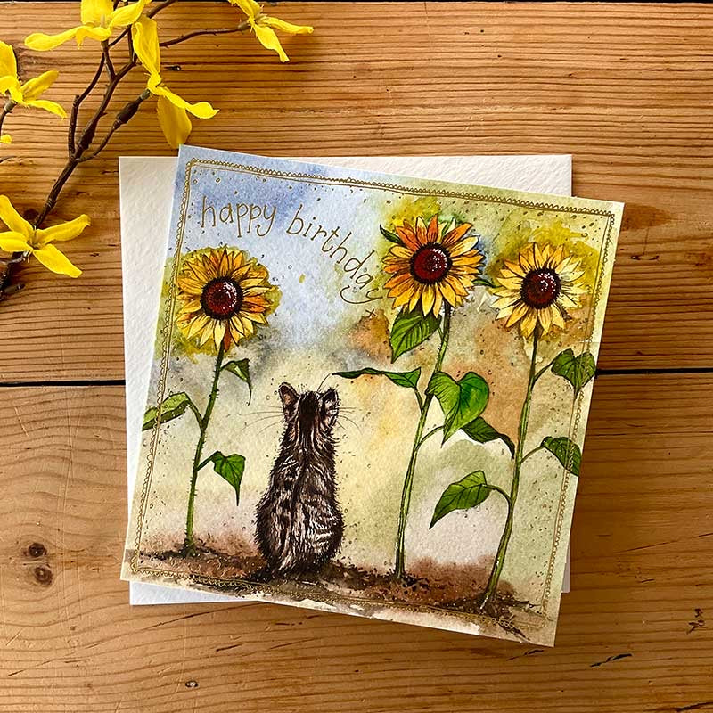 Birthday Sunflowers Greeting Card