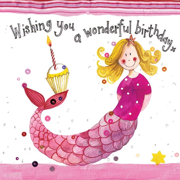 Mermaid Sparkle Birthday Card