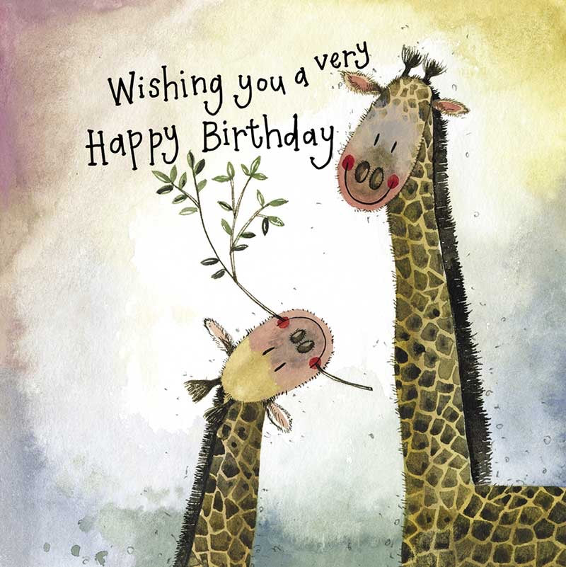 Giraffes Birthday Greeting Card