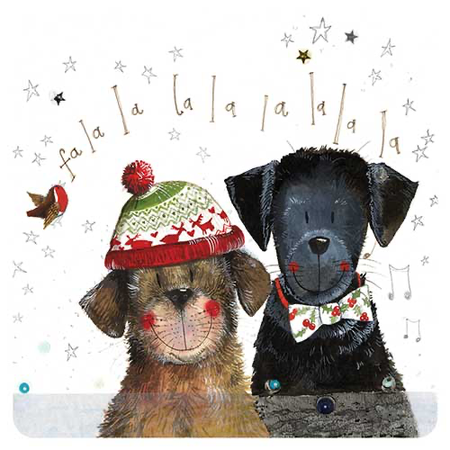 Dogs Christmas Coaster