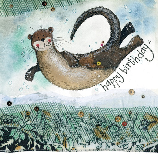 Otter Sparkle Birthday Card