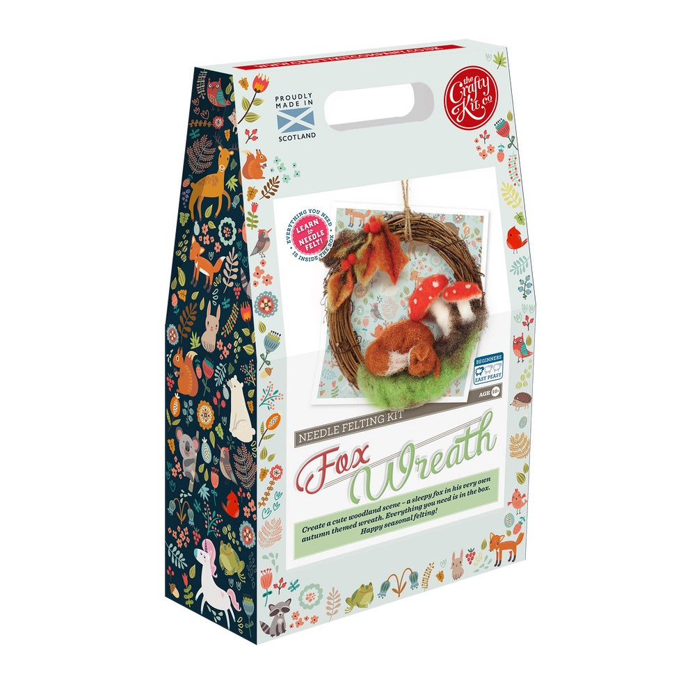 Fox Wreath Needle Felting Craft Kit