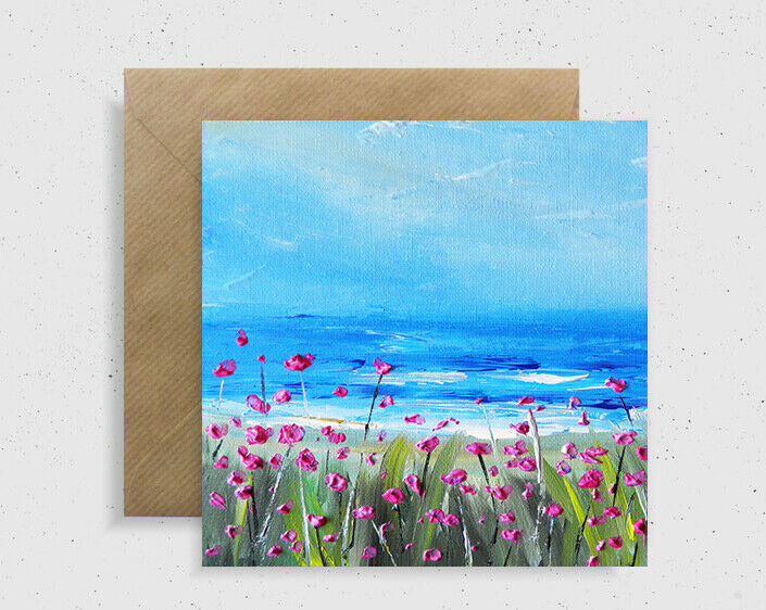 Coastal Flowers Greeting Card