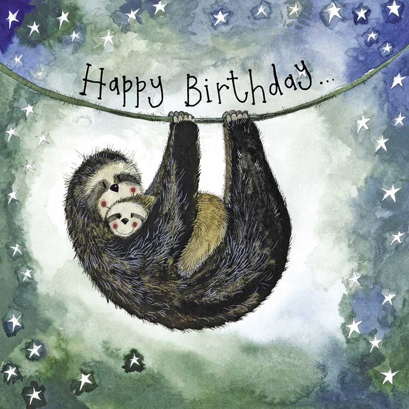 Sloths Birthday Card