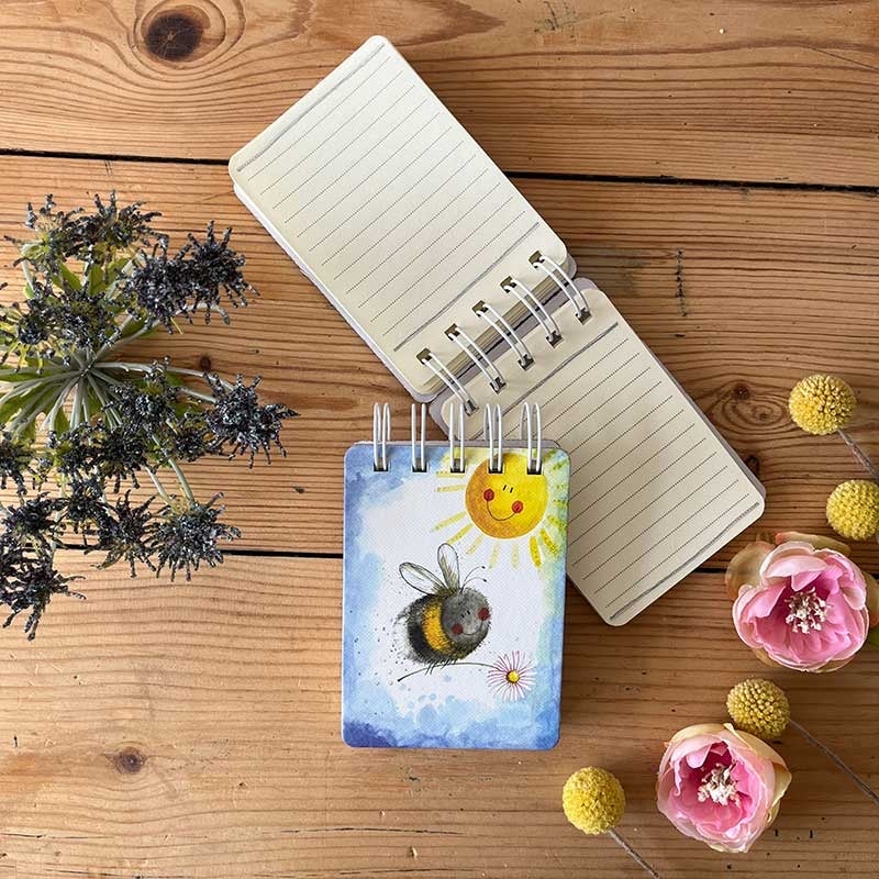 Sunshine Bee Small Spiral Bound Notepad