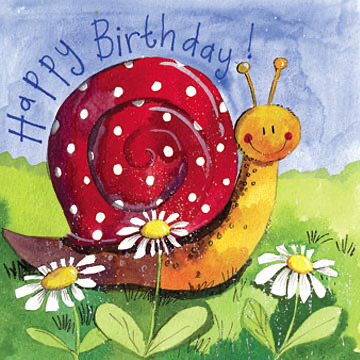 Snail Birthday Card