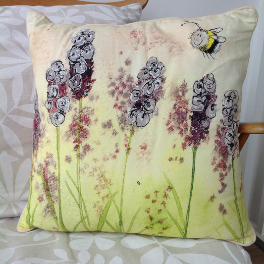 Lavender Bees Cushion