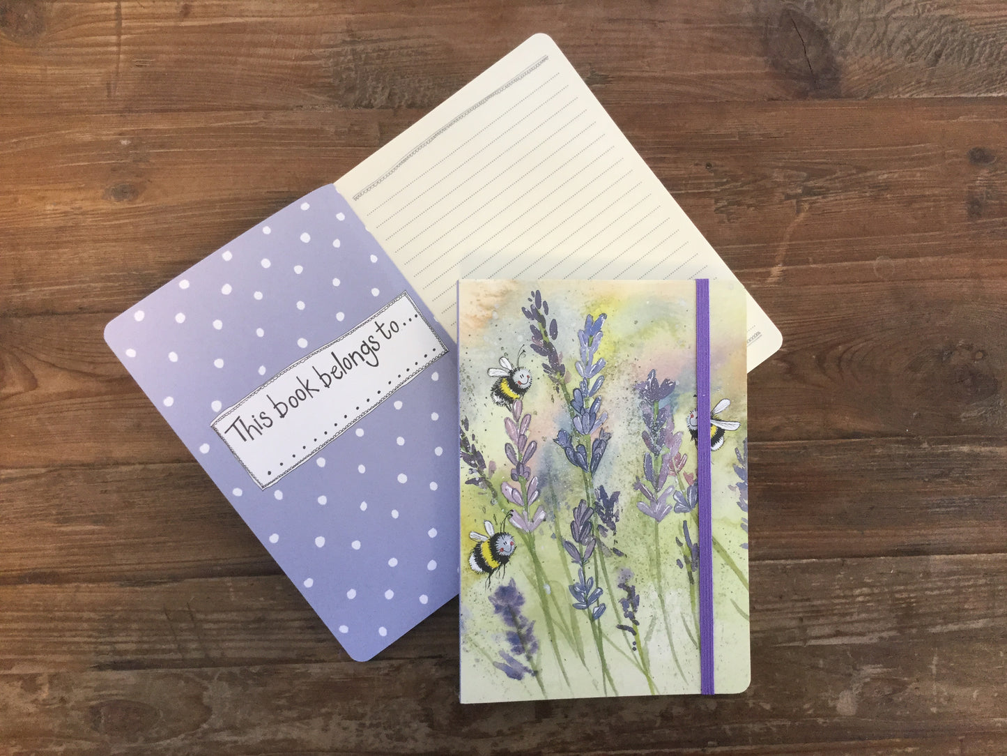 Bees Lavender Large Chunky Notebook