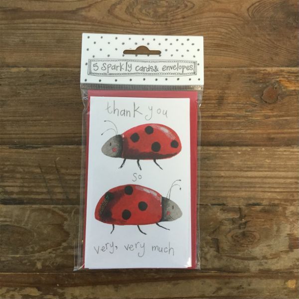Thank You Ladybird Notelets (5 Pack)