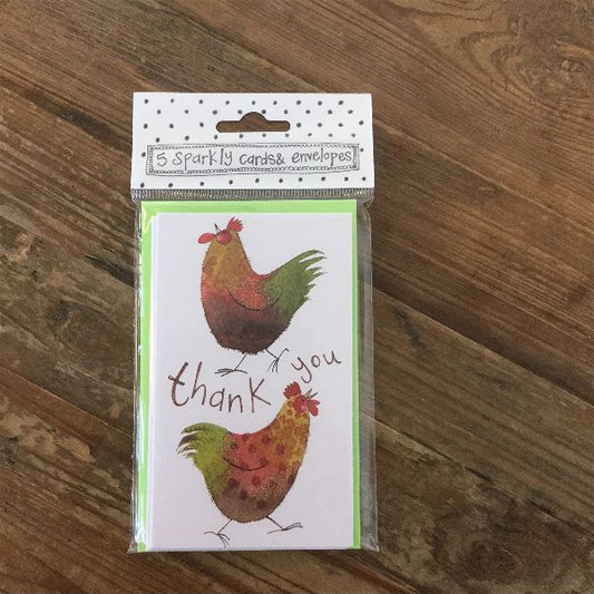 Thank You Chickens Notelets (5 Pack)
