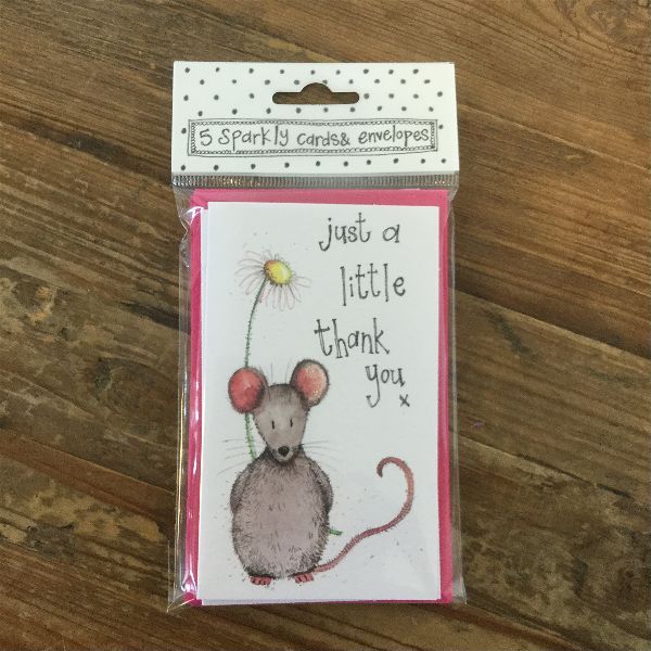 Mouse Thank You Notelets (5 Pack)