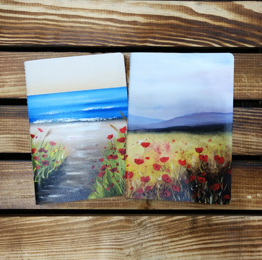 A5 Poppies Notebooks Set of 2