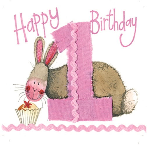 1st Birthday Girl Greeting Card