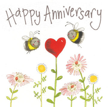Wedding Anniversary Bees Greeting Card