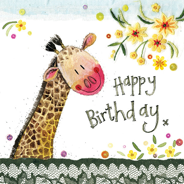 Birthday Giraffe Greeting Card