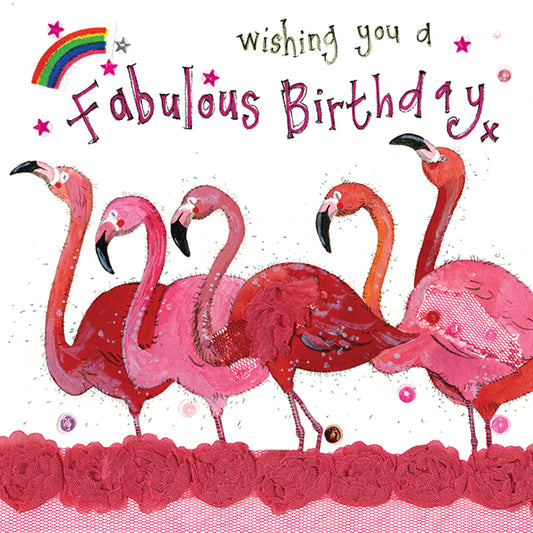 Birthday Flamingo Greeting Card