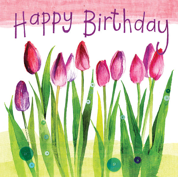 Tulips Birthday Greeting Card