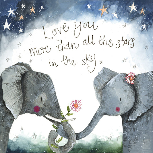 Starlight Elephants Card