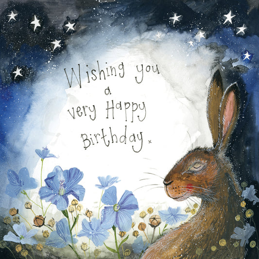 Starlight Hare Greeting Card