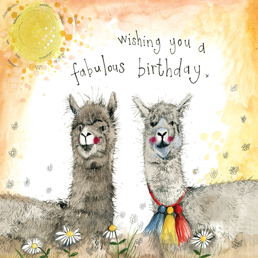 Sunshine Alpacas Birthday Card