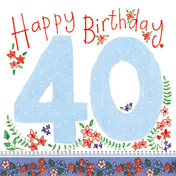 40 Birthday Greeting Card