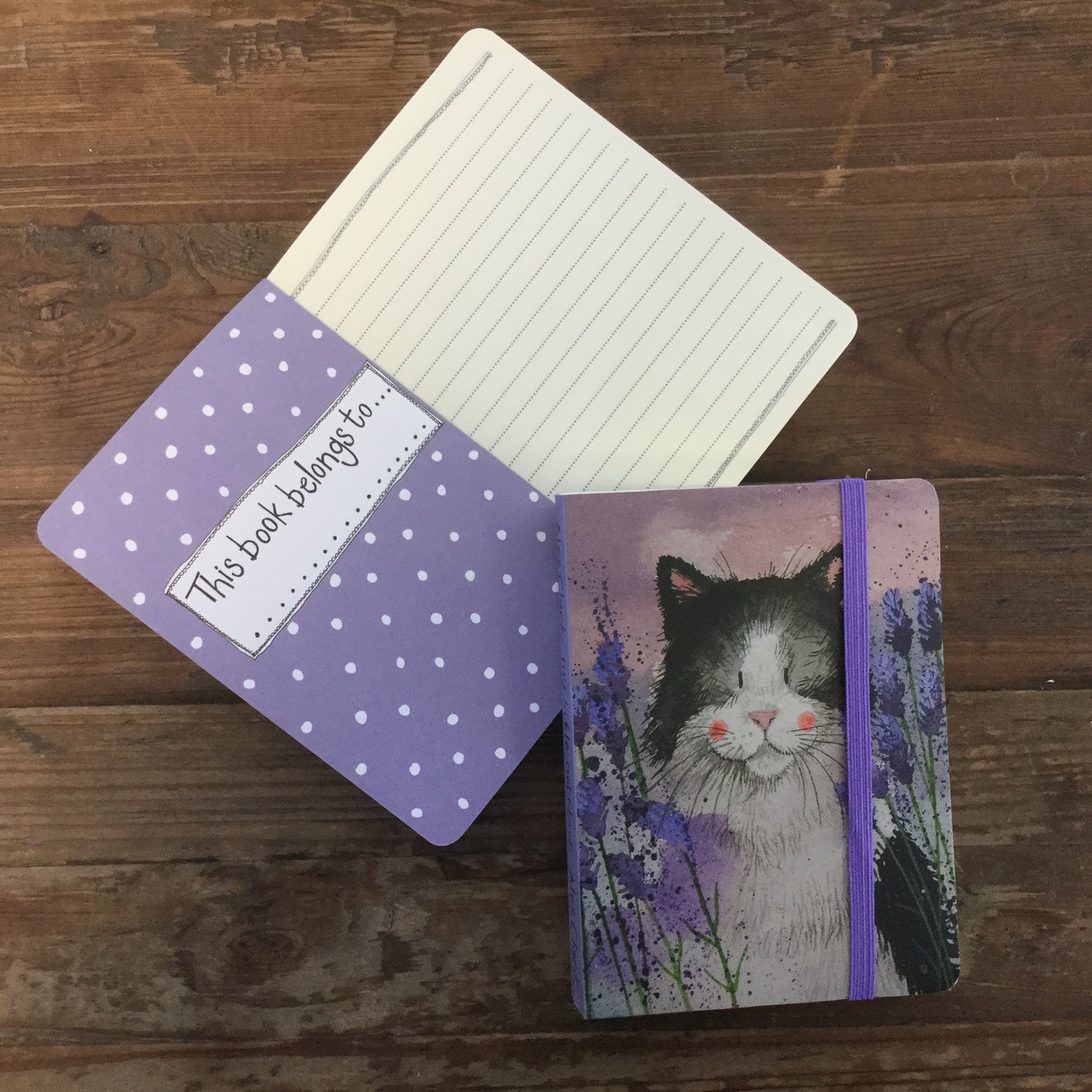 Lavender Cat Small Chunky Notebook