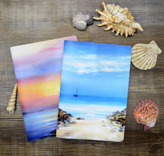Set of two seascape notebooks