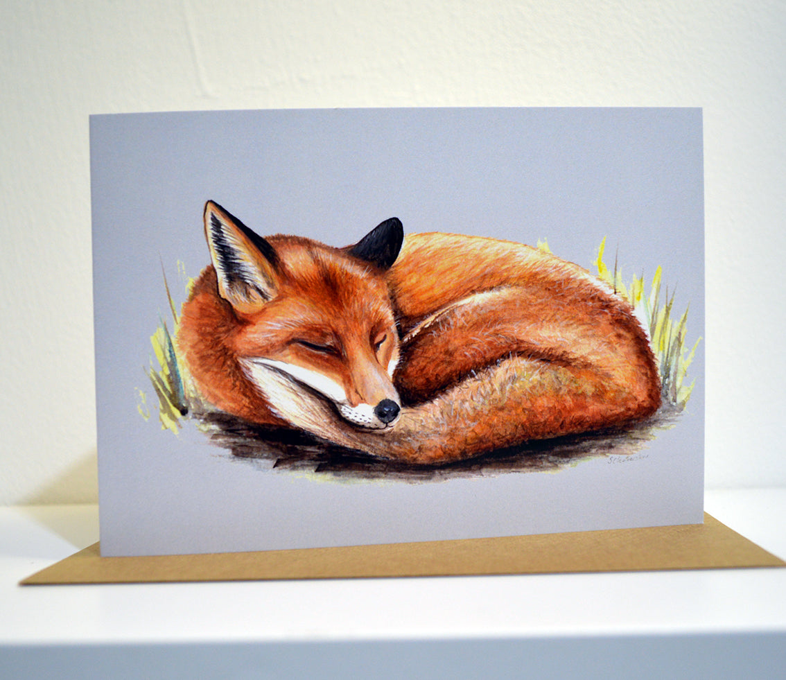 Sleepy Fox Card A6