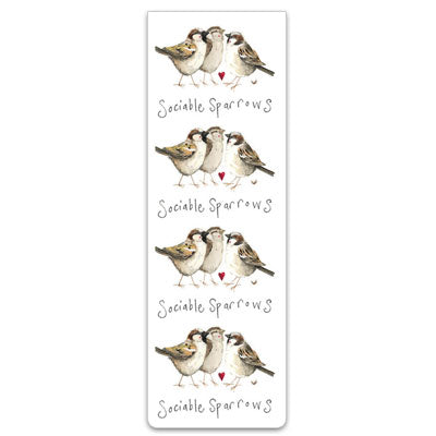 Sociable Sparrows Birds Magnetic Bookmark