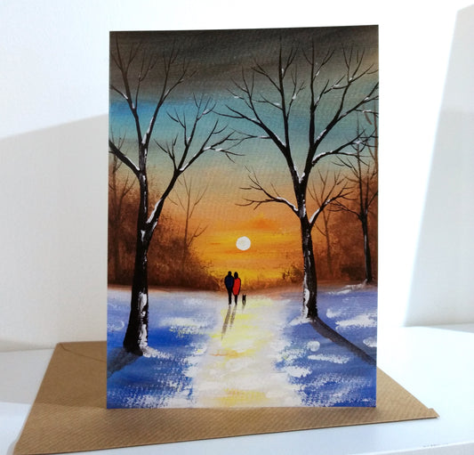 Winter Walk Greeting Card